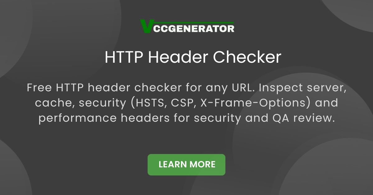 HTTP Header Checker - HSTS, CSP, Cache & Server Headers