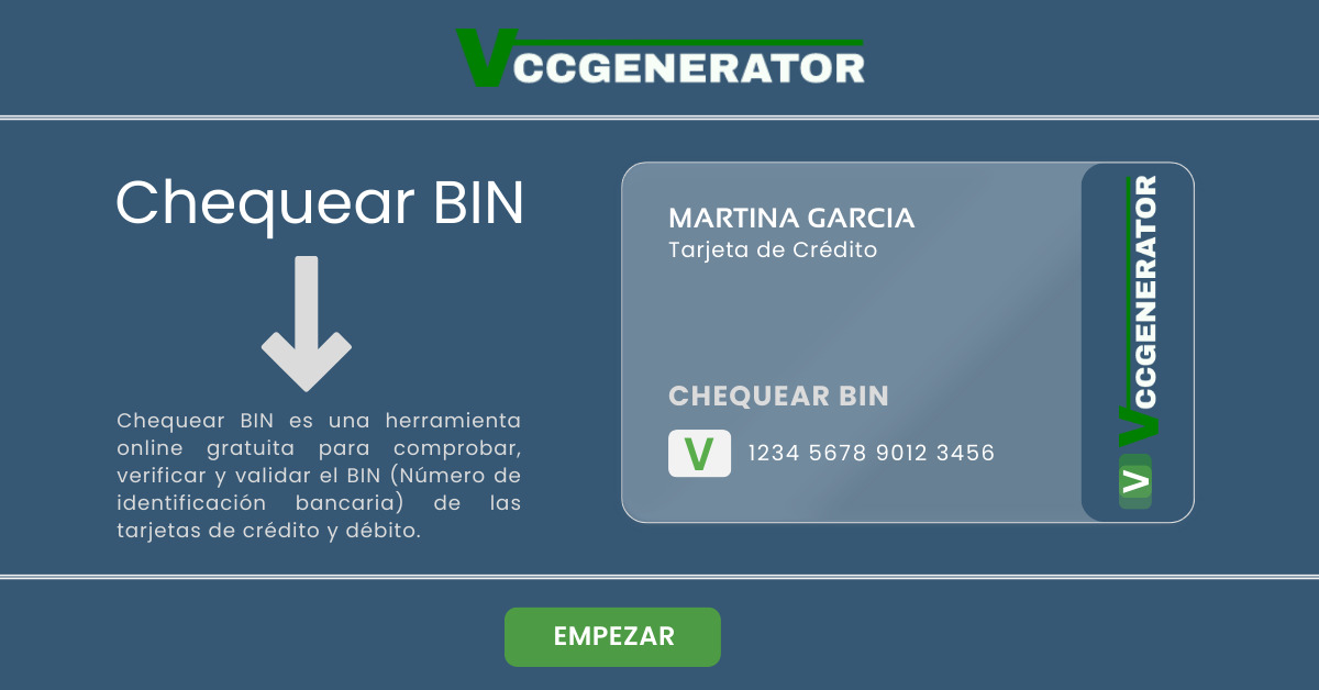 Chequear BIN 2024 (ACTUALIZADO) VCCGenerator