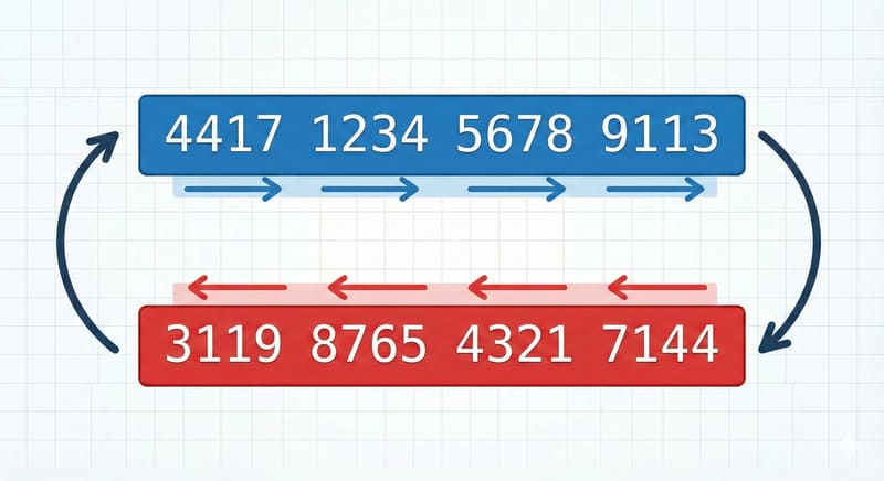 Luhn Algorithm Step 1: Reverse the Number